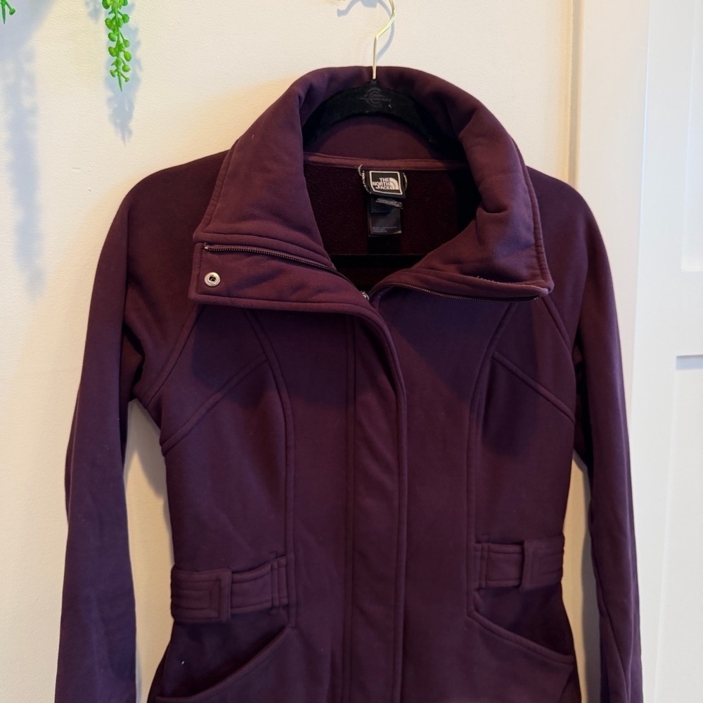 The North Face Avery Purple Plum Women's Full Zip Fleece Long Sleeve Jacket XS - Picture 3 of 10
